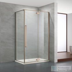 Wellis Mika 120x90 szögletes nyílóajtós zuhanykabin Easy Clean bevonattal, brushed rosegold WC00572 (WC00572)