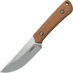 KUBEY Thorn Beadblast 14C28N Blade Brown Micarta KU413E (KU413E)