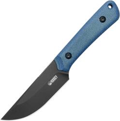 KUBEY Thorn Blackwash 14C28N Blade Blue Micarta KU413D (KU413D)