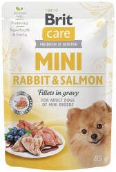 Brit Care Mini Nyúl és Lazac Filé Szószban Nedves Kutyatáp 85 g - zoonet