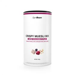 GymBeam Crispy Muesli Mix 420 g ciocolată albă cu fructe