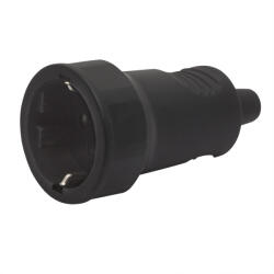  Szerelhető lengő dugalj, fekete, 250V 16A (05939)