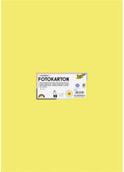  Dekorkarton, 2 oldalas, 50x70 cm, 300 g, 10 lap, FOLIA, citromsárga (6112) - mystock