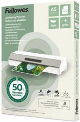 Fellowes Meleglamináló fólia, 80 mikron, A5, fényes, 100 db, FELLOWES "Light (100143440) - mystock
