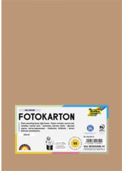  Dekorkarton, 2 oldalas, A4, 300 g, 50 lap, FOLIA, világosbarna (614/50 72)