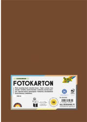  Dekorkarton, 2 oldalas, A4, 300 g, 50 lap, FOLIA, csokoládébarna (614/50 85) - mystock