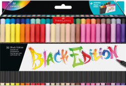 Faber-Castell Ecsetirón készlet, tartóval, FABER-CASTELL "Black Edition", 50 különböző szín (116454) - mystock