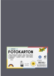 Dekorkarton, 2 oldalas, A4, 300 g, 50 lap, FOLIA, antracitszürke (614/50 88)