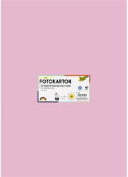  Dekorkarton, 2 oldalas, 50x70 cm, 300 g, 10 lap, FOLIA, halvány rózsaszín (6126) - mystock