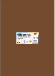  Dekorkarton, 2 oldalas, 50x70 cm, 300 g, 10 lap, FOLIA, csokoládébarna (6185) - mystock