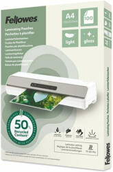 Fellowes Meleglamináló fólia, 80 mikron, A4, fényes, 100 db, FELLOWES "Light (100142987) - mystock