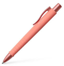 Faber-Castell Golyóstoll, 0, 7 mm, nyomógombos tolltest, korallpiros tolltest, FABER-CASTELL "Poly Ball Urban", kék (241125) - mystock