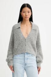 MUNTHE gyapjú kardigán ROXAS - szürke 34