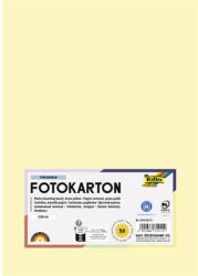  Dekorkarton, 2 oldalas, A4, 300 g, 50 lap, FOLIA, szalmasárga (614/50 11) - mystock