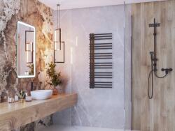 Gamma Aquatic törölközőszárító radiátor 50cm x 120cm, fekete (AQUA-12050-BK)