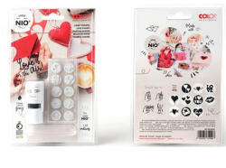  Bélyegző, kirakós, 10 motívummal, "Nio Szerelem", fehér ház, fekete párnával (RC01510004) - mystock