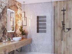 Gamma Aquatic törölközőszárító radiátor 50cm x 90cm, fekete (AQUA-9050-BK)