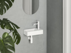 RAVAK Veda Wall 40 kézmosó jobb matt fehér (XJXPE240000) - szaniteraruhaz