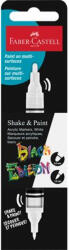 Faber-Castell Dekormarker, 1, 0/3, 0 mm, kétvégű, akril, FABER-CASTELL "Shake&Paint", fehér (285511) - mystock