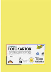  Dekorkarton, 2 oldalas, A4, 300 g, 50 lap, FOLIA, citromsárga (614/50 12)