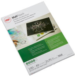Gbc Meleglamináló fólia, 75 mikron, A3, matt, GBC (41660E) - mystock