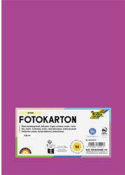  Dekorkarton, 2 oldalas, A4, 300 g, 50 lap, FOLIA, sötétrózsaszín (614/50 21)