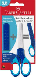 Faber-Castell Olló, iskolai, 13, 5 cm, pengevédővel, FABER-CASTELL, kék (181549) - mystock