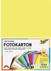  Dekorkarton, 2 oldalas, A4, 300 g, 25x2 lap, FOLIA, vegyes színek (614/5099) - mystock