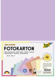 Dekorkarton, 2 oldalas, A4, 300 g, 10x5 lap, FOLIA, „Pastel, vegyes színek (614/5095) - mystock