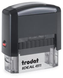 Trodat Bélyegző, TRODAT "Ideal 4911", fekete ház, fekete párnával (4911-P2) - mystock