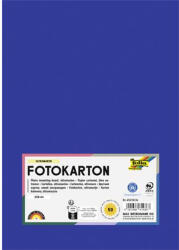  Dekorkarton, 2 oldalas, A4, 300 g, 50 lap, FOLIA, mélykék (614/50 36)