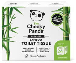 The Cheeky Panda Toalettpapír, bambusz, 3 rétegű, kistekercses, 24 tekercs, CHEEKY PANDA, fehér (PFTOILT24) - tonerpiac