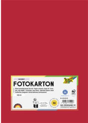  Dekorkarton, 2 oldalas, A4, 300 g, 50 lap, FOLIA, tűzpiros (614/50 20) - mystock