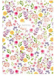 TopTimer Jegyzetfüzet, A5, vonalas, 96 lap, TOPTIMER "Notes", fehér virágos (26C167N-006) - tonerpiac