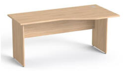 MAYAH Íróasztal, íves, jobbos, laplábbal, 160x80 cm, MAYAH "Freedom SV-23", tölgy (SV-B7816 K/ IBXA23T) - tonerpiac