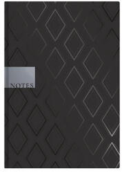 TopTimer Jegyzetfüzet, A5, vonalas, 96 lap, TOPTIMER "Notes", fekete gyémánt (26C167N-010) - tonerpiac