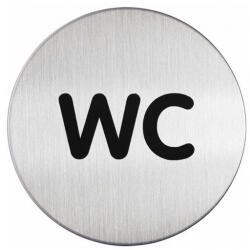 Durable Piktogram, információs tábla, átmérő 83mm, WC Durable ezüst (490723) - tonerpiac