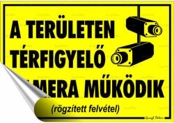  Információs matrica, 25x17, 5 cm, "Térfigyelő kamera (221 - 410) - tonerpiac