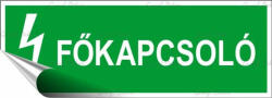  Információs matrica, 14x5 cm, "Főkapcsoló (200 - 730)