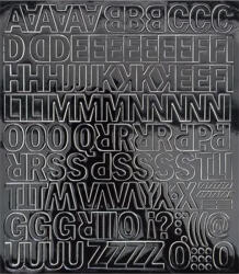  Öntapadós matrica, 2 cm-es, betűlap, fekete (500 - 20FEK) - tonerpiac