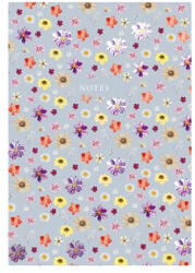 TopTimer Jegyzetfüzet, A5, vonalas, 96 lap, TOPTIMER "Notes", kék virágos (26C167N-005) - tonerpiac
