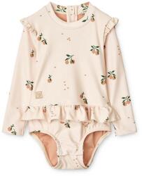 Liewood egyrészes fürdőruha bébi Sille Baby Printed Swimsuit - bézs 92