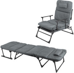Linder Exclusiv Kinyitható nyugágy 2 az 1-ben Fekete/Szürke (GM5000G)
