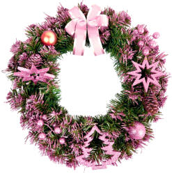 AGA Karácsonyi koszorú 40 cm Rózsaszín (ANT0293)