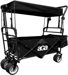AGA Összecsukható szállítókocsi tetővel MR4612 Fekete (MR4612)