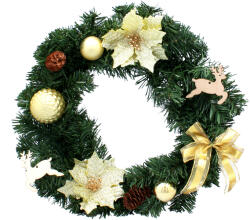 AGA Karácsonyi koszorú 40 cm Arany (ANT3926)