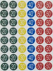 APLI Etikett, árengedmény, 24 mm, kör, színes, APLI, 240 etikett/csomag, -30-70% (101373) - papir25