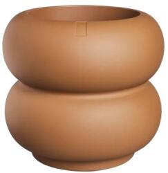 elho Amber roll alacsony műanyag kaspó karamell színben 43 cm