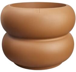 elho Amber roll alacsony műanyag kaspó karamell színben 60 cm