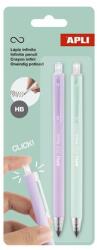 APLI Töltőceruza, HB, nyomógombos, APLI Infinite Click , lila és zöld (20065) - fodicoaruhaz
